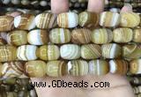 CAA4154 15.5 inches 13*18mm drum line agate beads wholesale