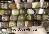 CAA4155 15.5 inches 15*20mm drum line agate beads wholesale