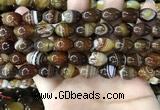 CAA4159 15.5 inches 10*14mm rice line agate beads wholesale