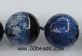 CAA416 15.5 inches 24mm round agate druzy geode gemstone beads