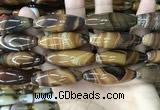 CAA4169 15.5 inches 14*40mm rice line agate beads wholesale