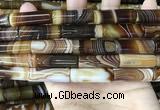 CAA4181 15.5 inches 10*30mm tube line agate beads wholesale