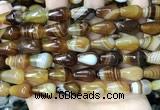 CAA4200 15.5 inches 10*16mm teardrop line agate gemstone beads