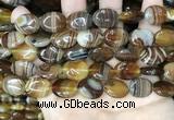 CAA4213 15.5 inches 13*18mm oval line agate beads wholesale