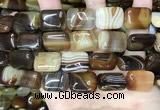 CAA4227 15.5 inches 15*20mm rectangle line agate beads wholesale