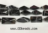 CAA4356 15.5 inches 18*35mm pyramid line agate beads wholesale