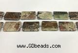 CAA4359 15.5 inches 25*35mm rectangle rainforest agate beads