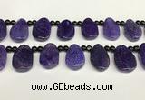 CAA4361 Top drilled 20*30mm freeform dragon veins agate beads