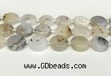 CAA4390 15.5 inches 25mm flat round Montana agate beads