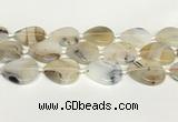 CAA4392 15.5 inches 30*30mm flat round Montana agate beads