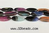 CAA4409 15.5 inches 20*40mm flat round agate druzy geode beads