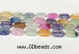 CAA4415 15.5 inches 15*20mm rectangle agate druzy geode beads