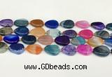 CAA4421 15.5 inches 15*20mm flat round agate druzy geode beads