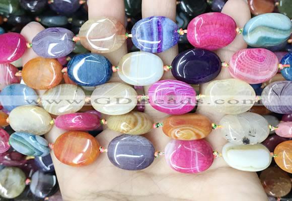 CAA4446 15.5 inches 15*20mm oval dragon veins agate beads