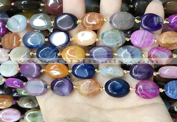 CAA4462 15.5 inches 12*16mm oval dragon veins agate beads