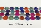 CAA4490 15.5 inches 16mm flat round dragon veins agate beads