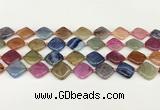 CAA4492 15.5 inches 16mm diamond dragon veins agate beads