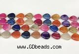 CAA4500 15.5 inches 16*16mm flat teardrop dragon veins agate beads