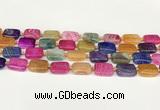 CAA4504 15.5 inches 13*18mm rectangle dragon veins agate beads