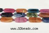 CAA4506 15.5 inches 13*30mm rectangle dragon veins agate beads