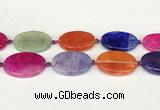 CAA4534 15.5 inches 25*35mm oval dragon veins agate beads