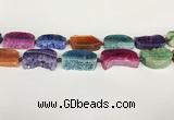 CAA4541 15.5 inches 22*32mm - 25*35mm freefrom agate druzy geode beads