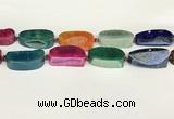 CAA4542 15.5 inches 23*35mm - 25*40mm freefrom agate druzy geode beads