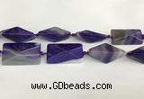 CAA4545 15.5 inches 20*28mm - 21*42mm pyramid agate druzy geode beads