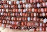 CAA4561 15.5 inches 4*6mm - 5*7mm rondelle south red agate beads