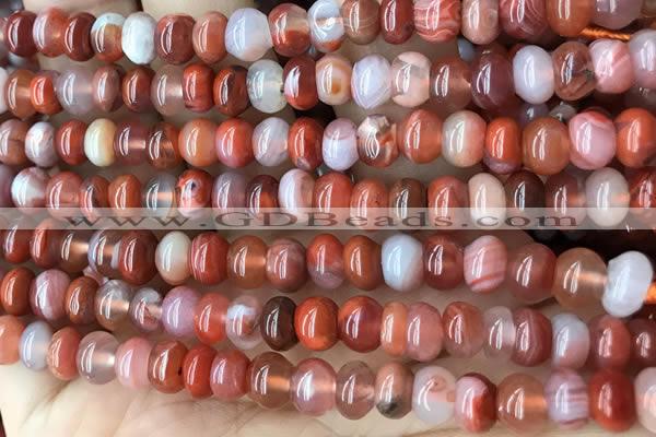 CAA4561 15.5 inches 4*6mm - 5*7mm rondelle south red agate beads