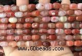 CAA4567 15.5 inches 7*10mm - 8*11mm rice south red agate beads