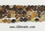 CAA4580 15.5 inches 10mm flat round banded agate beads wholesale