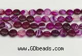 CAA4590 15.5 inches 12mm flat round banded agate beads wholesale