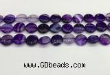 CAA4597 15.5 inches 14mm flat round banded agate beads wholesale