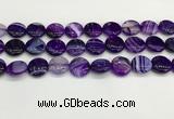 CAA4605 15.5 inches 16mm flat round banded agate beads wholesale