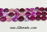 CAA4606 15.5 inches 16mm flat round banded agate beads wholesale