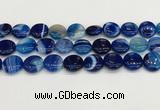 CAA4609 15.5 inches 16mm flat round banded agate beads wholesale