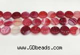 CAA4615 15.5 inches 18mm flat round banded agate beads wholesale