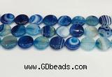 CAA4625 15.5 inches 20mm flat round banded agate beads wholesale