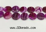 CAA4638 15.5 inches 30mm flat round banded agate beads wholesale