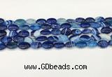 CAA4650 15.5 inches 10*14mm oval banded agate beads wholesale