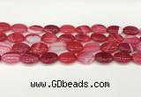 CAA4656 15.5 inches 12*16mm oval banded agate beads wholesale