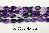 CAA4662 15.5 inches 13*18mm oval banded agate beads wholesale