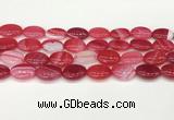 CAA4664 15.5 inches 13*18mm oval banded agate beads wholesale