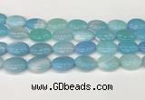 CAA4673 15.5 inches 15*20mm oval banded agate beads wholesale