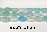 CAA4681 15.5 inches 18*25mm oval banded agate beads wholesale