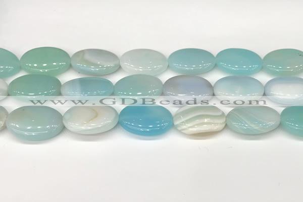 CAA4681 15.5 inches 18*25mm oval banded agate beads wholesale