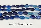 CAA4699 15.5 inches 12*16mm flat teardrop banded agate beads wholesale