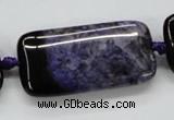 CAA470 15.5 inches 20*40mm rectangle agate druzy geode beads