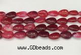 CAA4705 15.5 inches 13*18mm flat teardrop banded agate beads wholesale